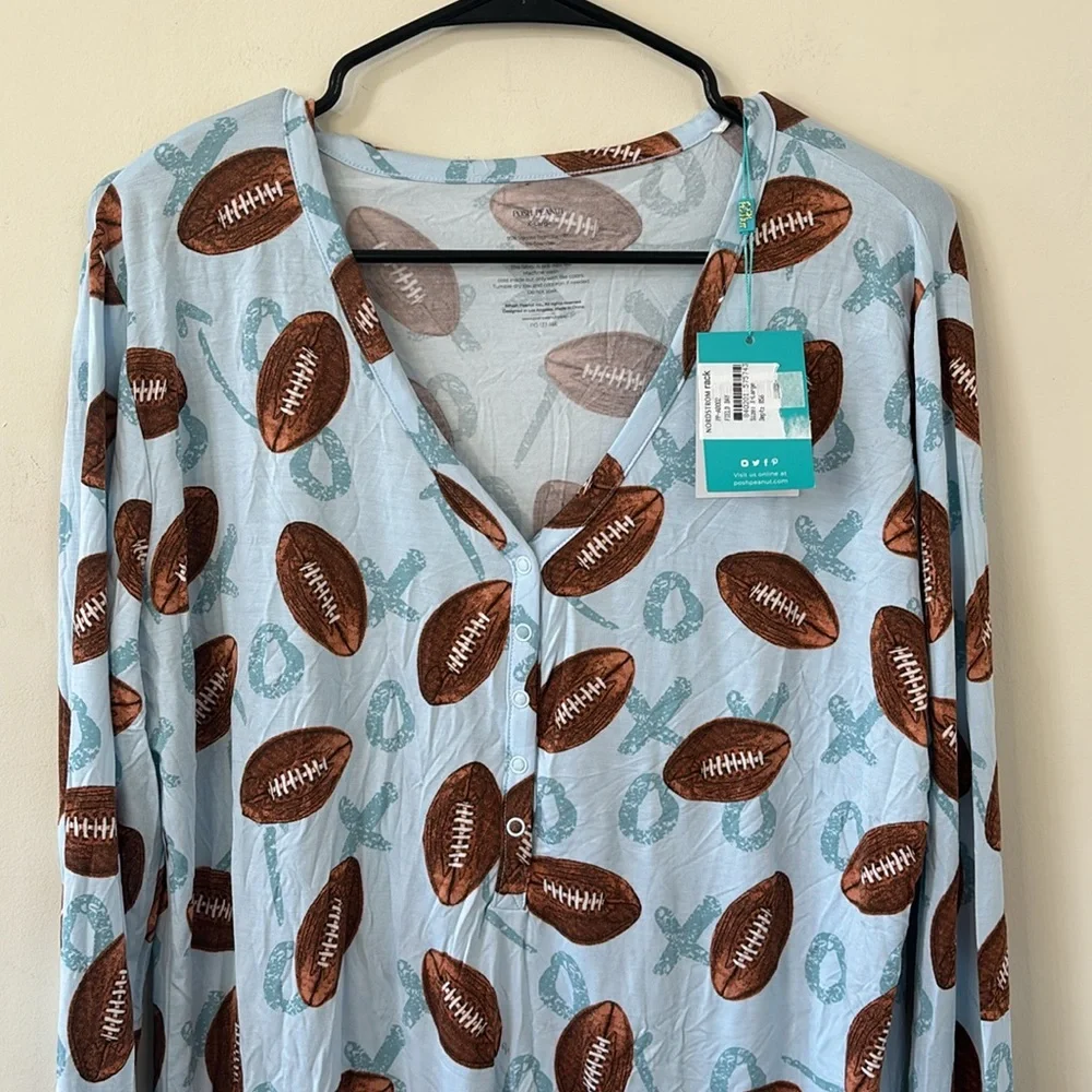 New Posh Peanut Field Day Bamboo Pajama Top Size XL - Picture 4 of 8